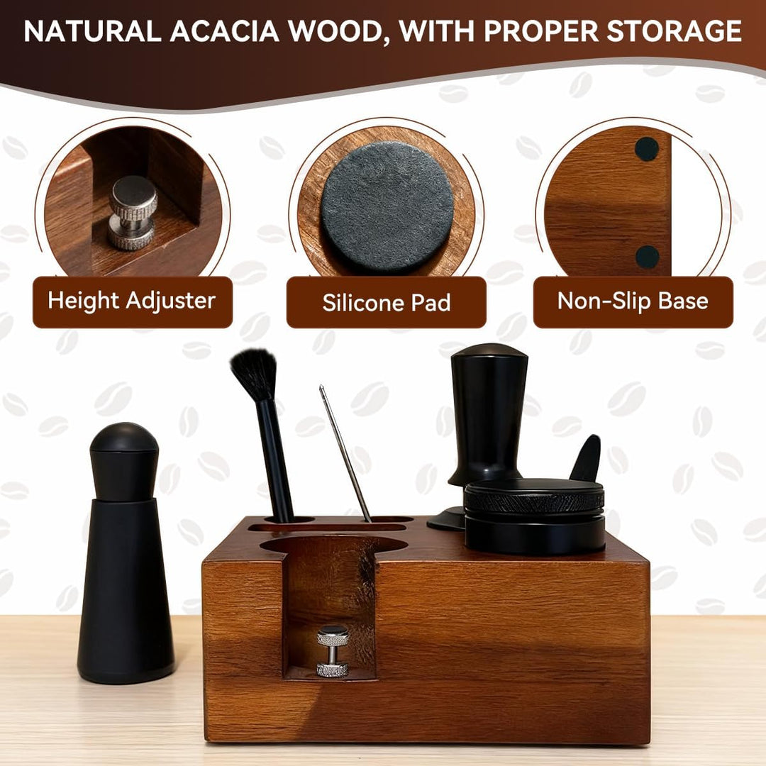 54mm Espresso Tamper Set mit Tamperstation für Barista Kaffee Tamper Station Barista Zubehör Univers