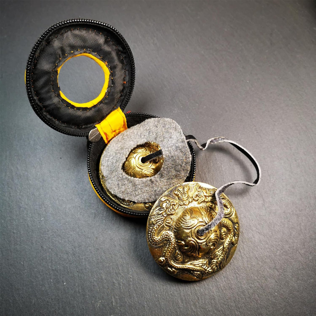 Gandhanra Tibetan Tingsha Glocke mit schönem Fall, für Klangheilung, Yoga, Meditation, Achtsamkeit -