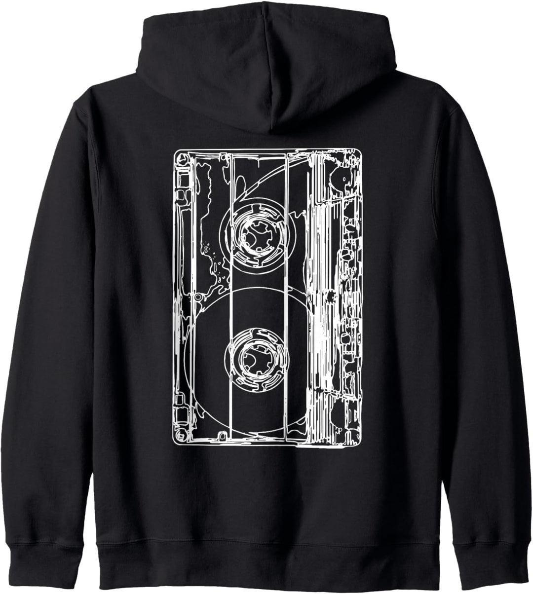 Retro 90er Jahre Kostüm Musik Kassette Kapuzenjacke