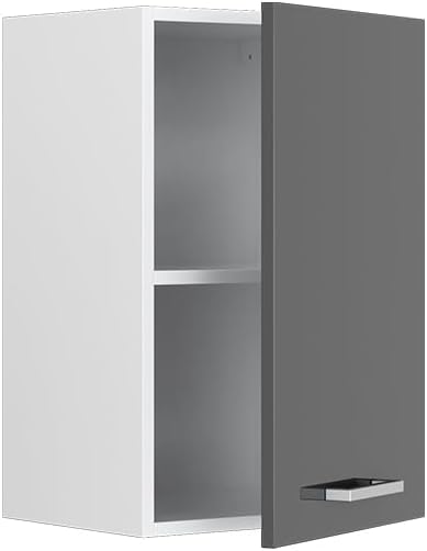 Vicco Hängeschrank R-Line, Anthrazit Hochglanz/Weiss, 40 cm Anthrazit Hochglanz Hängeschrank 40cm, A