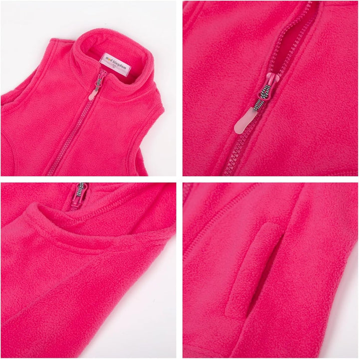 Mud Kingdom Jungen Weste Fleece Einfarbig 3 Jahre Rose Rot, 3 Jahre Rose Rot