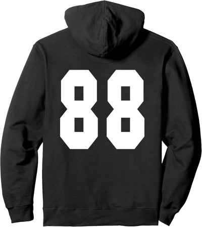 # 88 Team Sports Jersey Front & Back Number Player Fan Pullover Hoodie