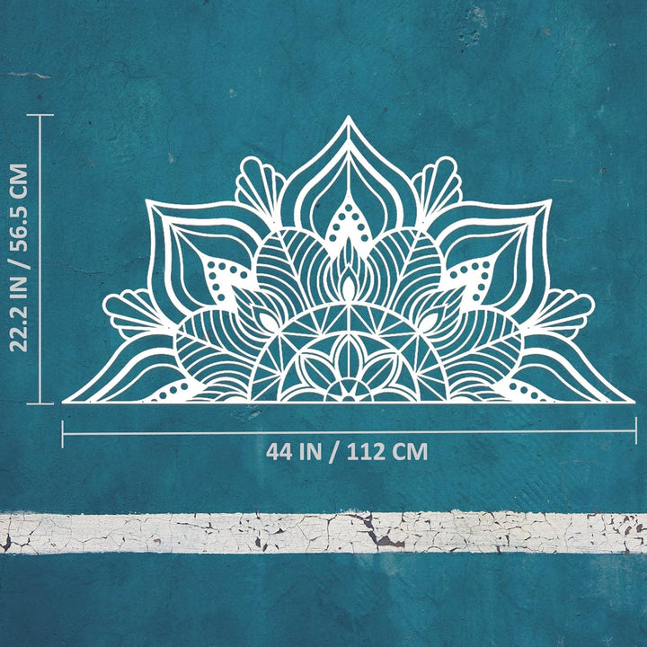 ESTART Grosse Metall-Mandala-Wanddekoration, einzigartige Lotusblumen-Wandkunst für Zuhause Schlafzi