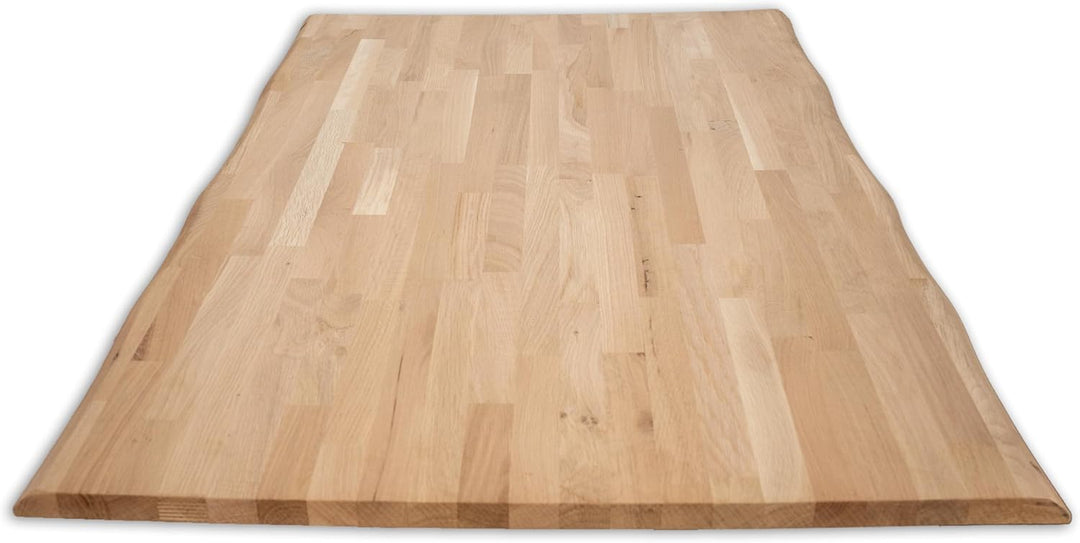 Tischplatte Eiche Massiv Baumkante (80 x 80 cm, Eiche, naturbelassen) Eiche, Naturbelassen 80 x 80 c