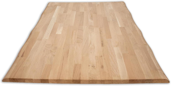 Tischplatte Eiche Massiv Baumkante (80 x 80 cm, Eiche, naturbelassen) Eiche, Naturbelassen 80 x 80 c