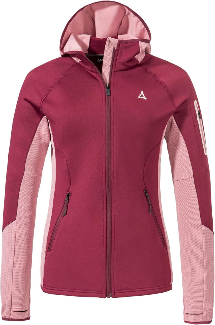 Schöffel Damen Fleece Hoody Lodron L atmungsaktiver Fleece Pullover mit hoher Bewegungsfreiheit, fun