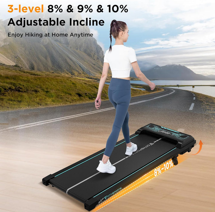 CITYSPORTS Laufband | Elektrisches Walking pad für Zuhause, Mit Bluetooth-Musikwiedergabefunktion, L