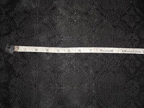 Brokat-Stoff aus Seide, schwarz, 111,8 cm, -BRO351[3]