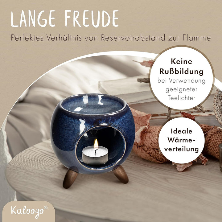Sabai Scent Duftlampe – Elegantes Duftlicht – 3-beiniges Design – für ätherisches Öl + Duftwachs – p