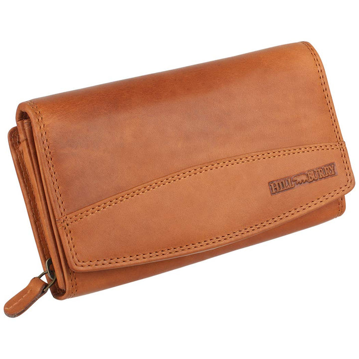 Hill Burry Geldbörse Damen Unisex Herren Portemonnaie echt naturgegerbt Leder | viel Stauraum | Sche