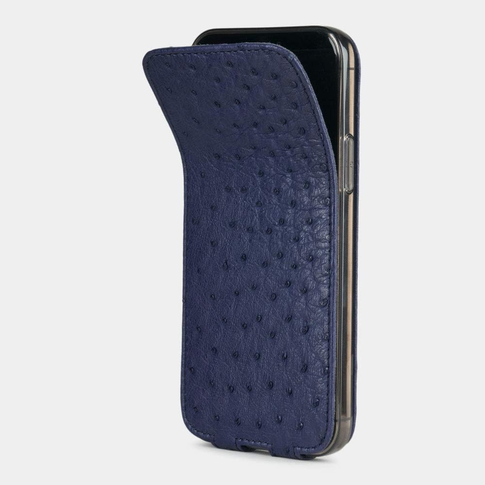 Marcel Robert - LederHülle für iPhone 12 Mini - Patentiertes Modell - hergestellt aus echten Strauss