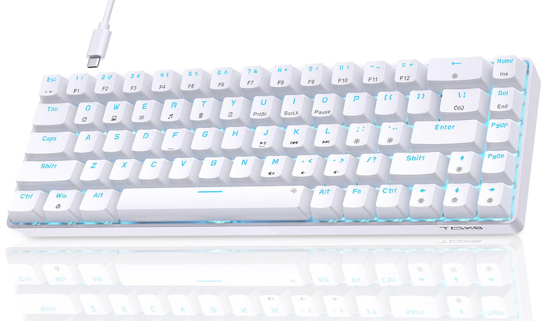 Dierya×TMKB T68se Gaming Mechanische Tastatur,60% Prozent Tastatur mit Blue Clicky Switch,Ultra-Comp
