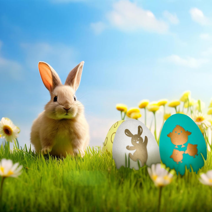 42x Ostereier zum Aufhängen, Bunte Ostereier Plastik, Osterdeko für Draussen,Easter Egg(6 cm * 4 cm)