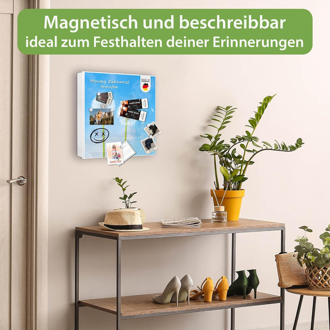 banjado Grosser Schlüsselkasten Metall - Schlüsselbox 30x30cm mit 32 Haken - Schlüsselkasten modern