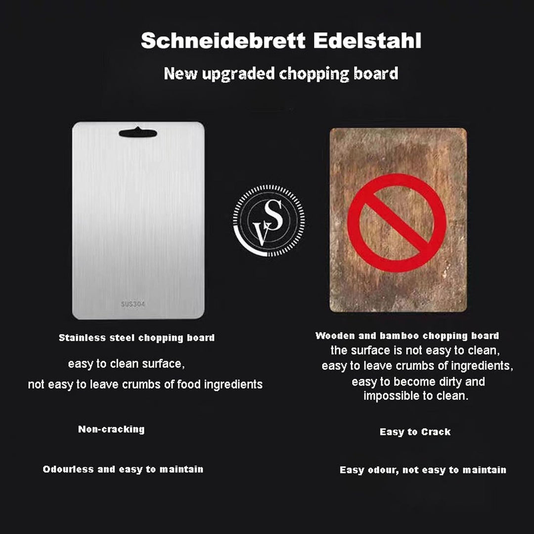 Nitoope 1 Stück Schneidebrett, Titan schneidebrett, Schneidebrett Edelstahl, Cutting Board, Schneide