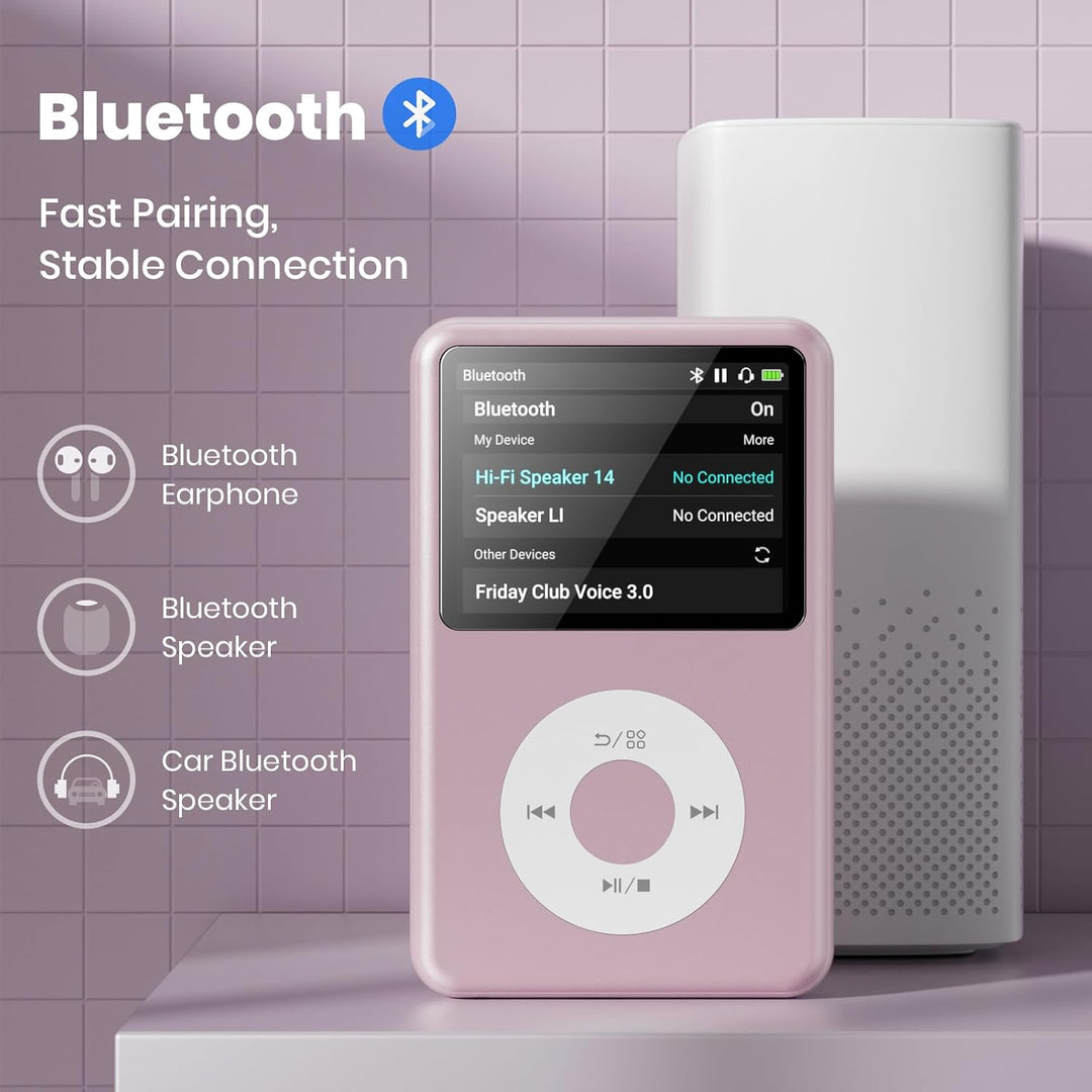 Innioasis Y1 MP3 Player - Zeitlose Klasse: 128 GB, Bluetooth, Video-Player, Hörbücher, FM-Radio und