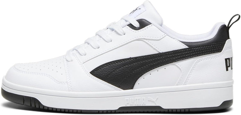 PUMA Herren Rebound V6 Low Leichtathletik-Schuh 47 EU Puma White Puma Black Puma Black, 47 EU Puma W