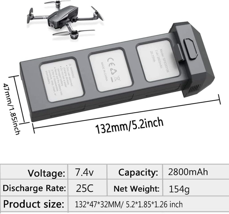 7.4V 2800mAh Lithium-Batterie für HS720 HS720E Brushless-Motor Quadcopter Teile Luftaufnahmen RC Dro