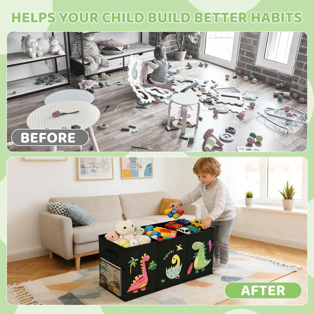 Extra Gross Aufbewahrungsbox mit Deckel Kinder,150l Grosse Faltbare Spielzeugkiste mit Griff,Aufbewa