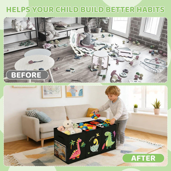 Extra Gross Aufbewahrungsbox mit Deckel Kinder,150l Grosse Faltbare Spielzeugkiste mit Griff,Aufbewa