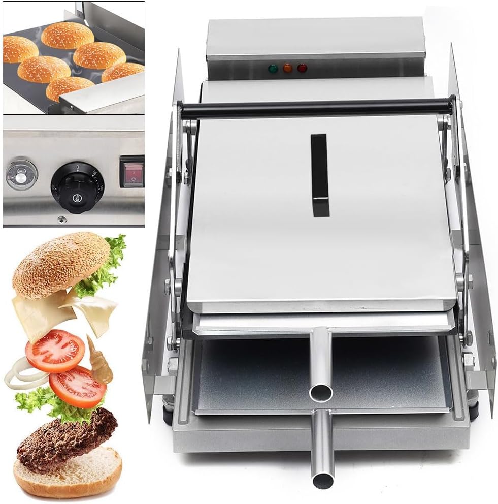 Hamburger Toaster Grill Bun Brötchenbäcker zum Aufbacken von Brötchen Hamburger Machine Double Robus