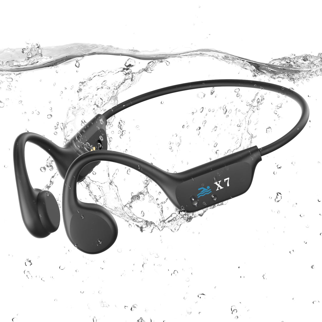 Kopfhörer Schwimmen,Knochenschall Kopfhörer Bluetooth,IP68 Wasserdichte Kopfhörer Schwimmen mit MP3-