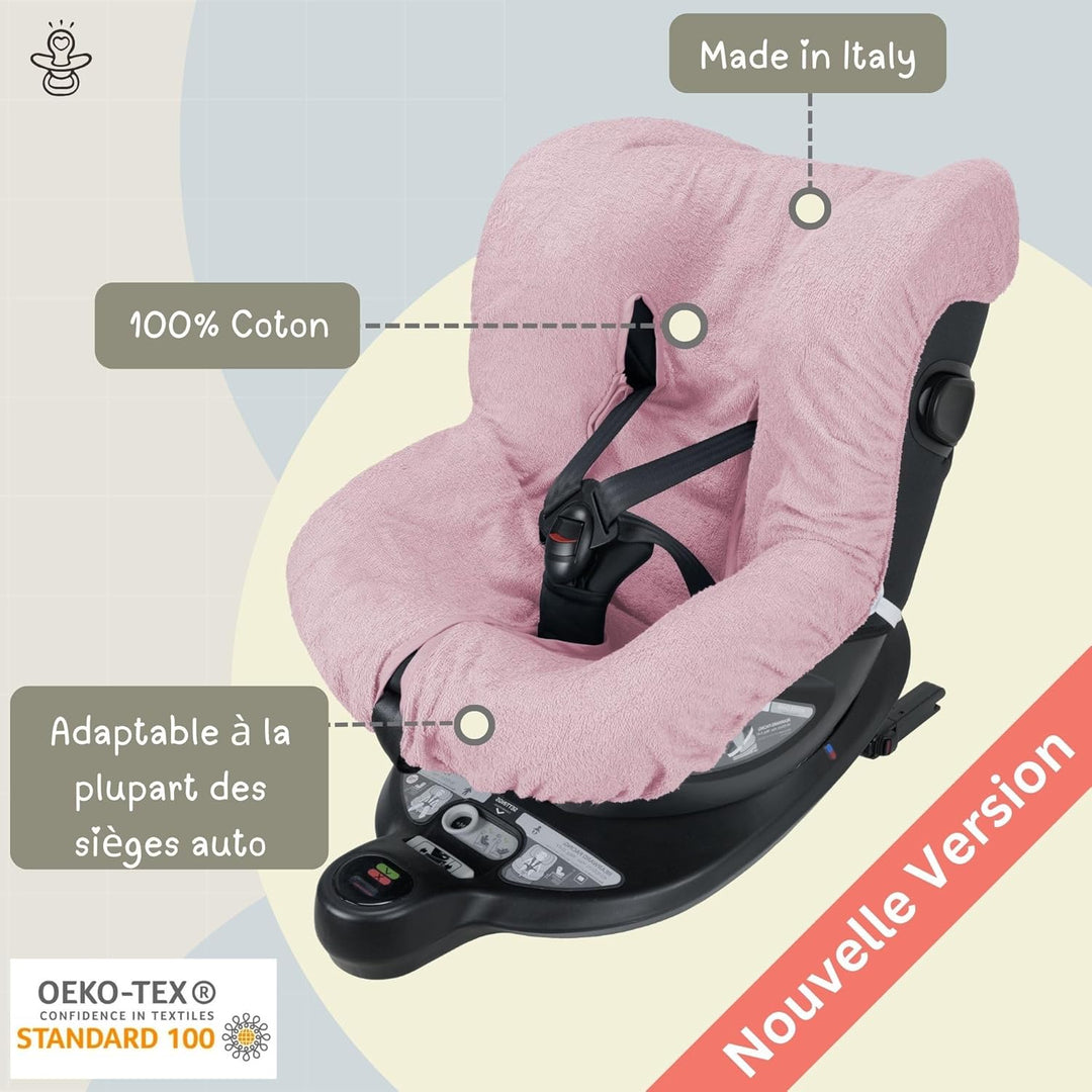 Babysanity® Weicher Universaler Autositzbezug 0/18 Aus Doppelter 100% Baumwollfrottee – Waschbarer S