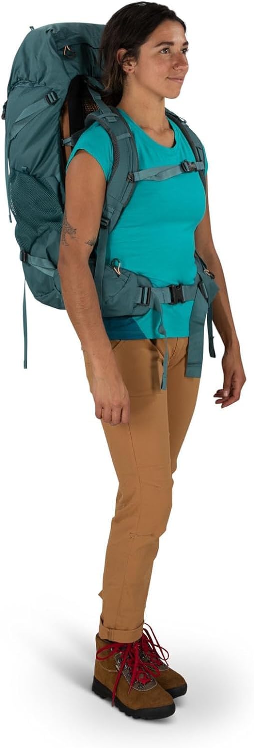 Osprey Renn Unisex Rucksack Cascade Blue/Melon Orange O/S - Fassungsvermögen 50L, Cascade Blue/Melon