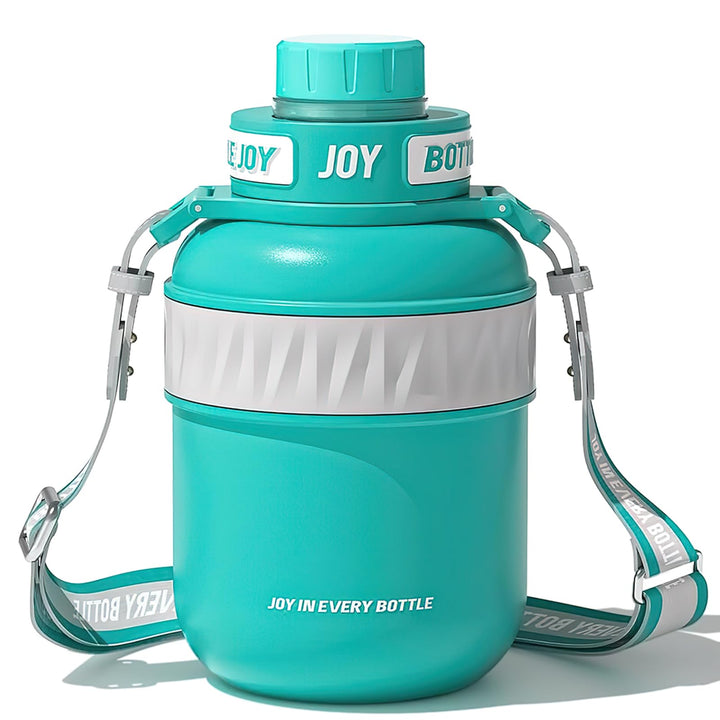 BOTTLE JOY Isolierte Edelstahl Wasserflasche für Sport und Reisen, BPA Frei, Wasserflasche mit Gurt