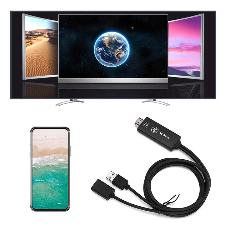 Tonysa Handy-zu-TV-Kabel 1080P USB/Typ-C-zu-HDMI-Adapter Spiegel Handy-Bildschirm zu TV/Projektor/ A