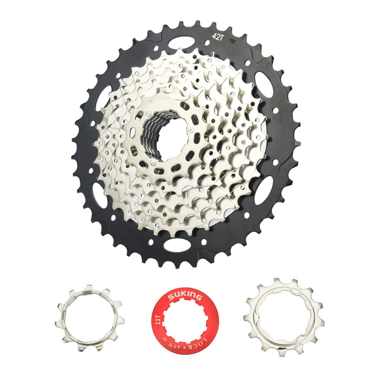 CYSKY 8 Fach Kassette 11-25T/11-28T/11-32T/11-36T/11-40T/11-42T Kassette Fit für Mountainbike, Rennr