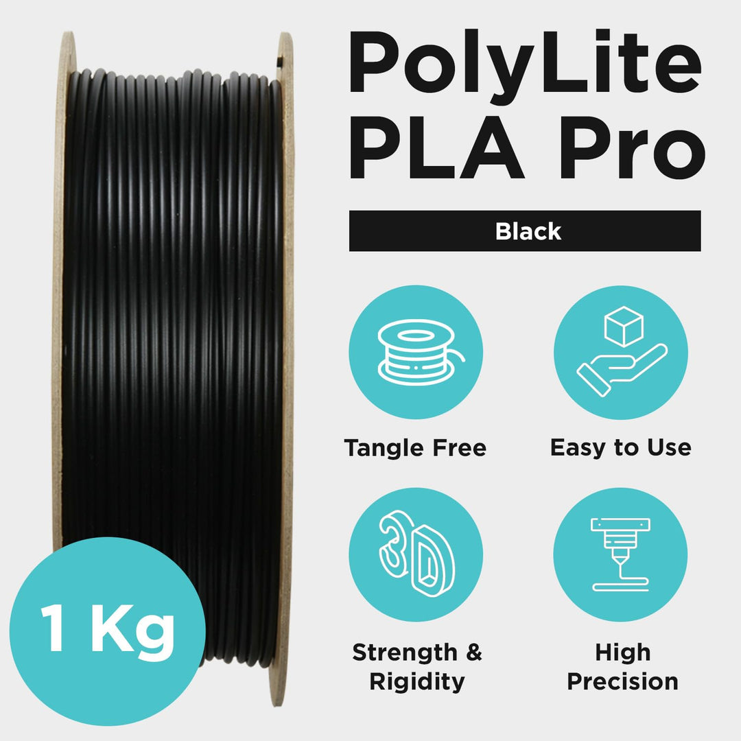 Polymaker PolyLite PLA PRO Schwarz - 1.75mm - 1kg Schwarz 1,75mm, Schwarz 1,75mm