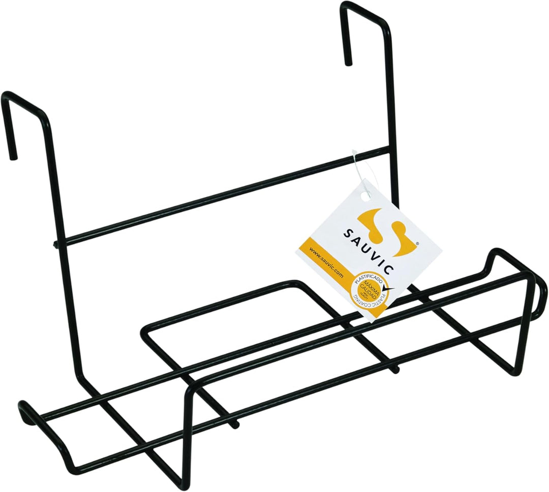 Sauvic 03240-Blumenkastenhalter, kunststoffbeschichtet schwarz, 40 x 18 cm., 40X18CM