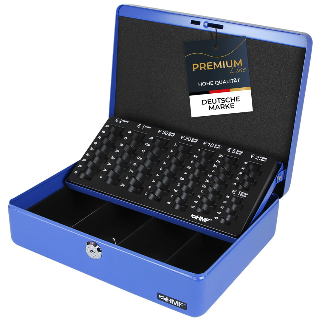 HMF 10015-05 Geldkassette Geldzählkassette 30 x 24 x 9 cm, Blau