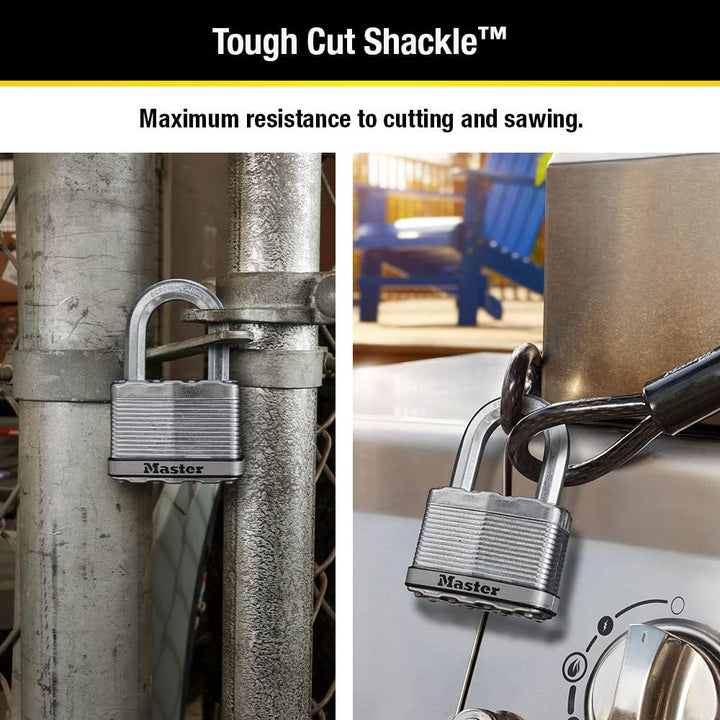 Master Lock M15XTLF Magnum robustes Outdoor-Vorhängeschloss mit Schlüssel, 2 Stück gleichschliessend
