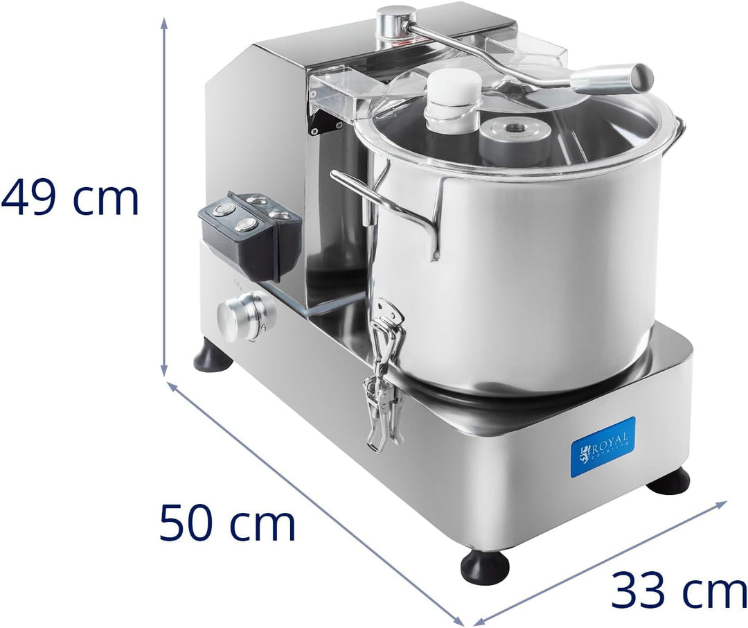 Royal Catering Tischkutter Fleischkutter Küchenkutter Cutter (12 L, 1200 W, 230 V, 1100–2800 U/min,
