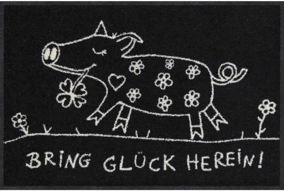 Salonloewe Fussmatte Bring GLÜCK HEREIN - (SLD2124-050x075)