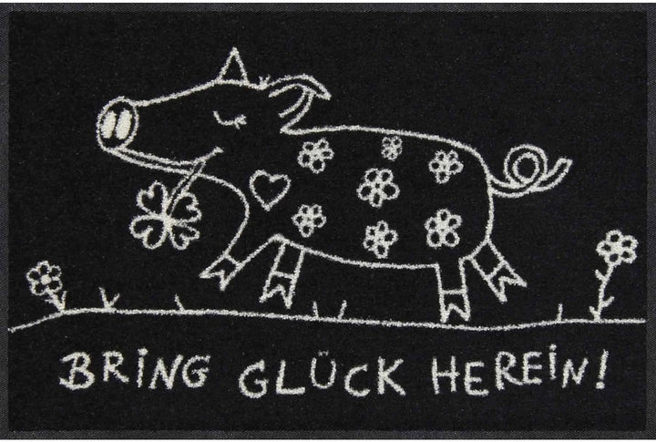 Salonloewe Fussmatte Bring GLÜCK HEREIN - (SLD2124-050x075)