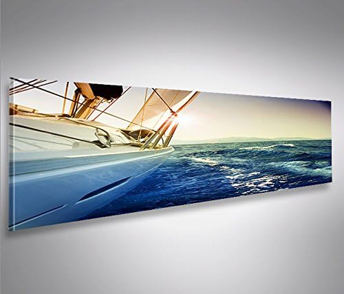 islandburner Bild Bilder auf Leinwand Segelyacht Panorama XXL Poster Leinwandbild Wandbild Art up Yo