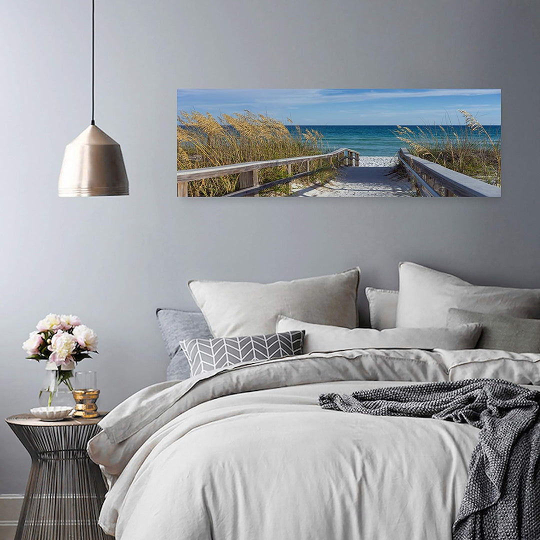 Feeby Frames, Leinwandbild, Bilder, Wand Bild, Wandbilder, Kunstdruck 50x150cm, STRAND, MEER, WASSER