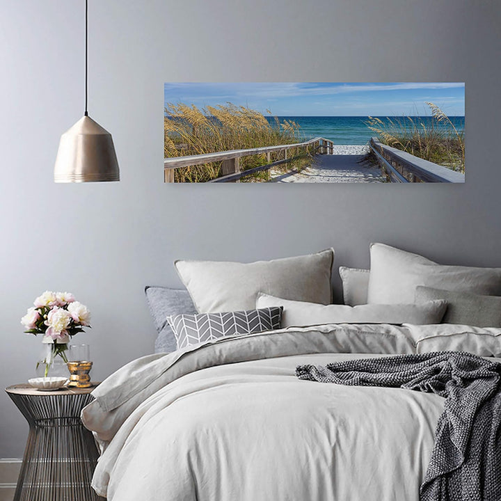 Feeby Frames, Leinwandbild, Bilder, Wand Bild, Wandbilder, Kunstdruck 50x150cm, STRAND, MEER, WASSER