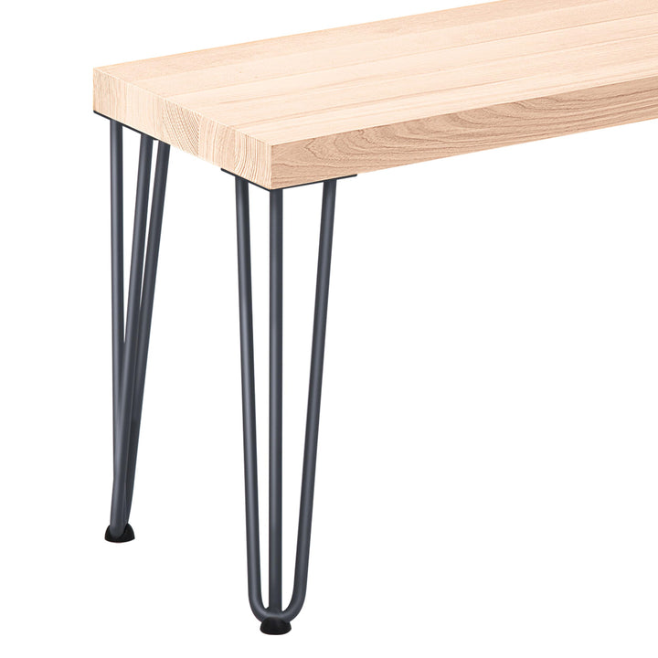 LAMO Manufaktur Sitzbank Esszimmer Holzbank 30x60x47 cm, Möbelfüsse Creative Anthrazit/Roh, LSB-01-A