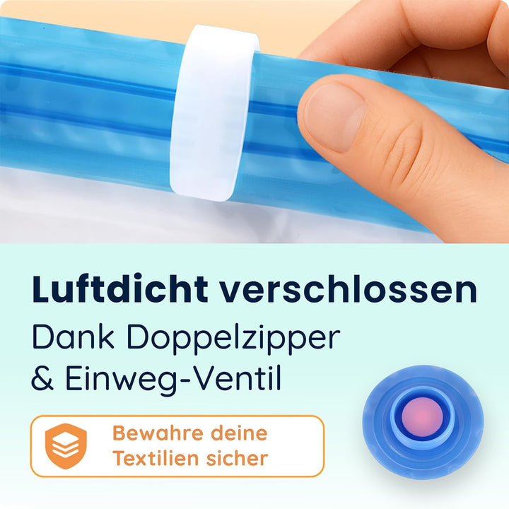 Die XXL Vakuumbeutel für Kleidung und Bettdecken von figg (6er Set - 100x80cm*) - 6 XXL Vakuumierbeu
