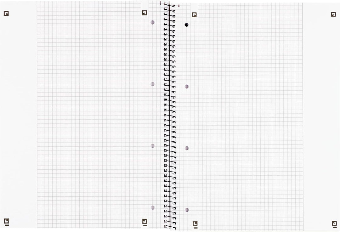 Oxford Collegeblock A4 kariert, weisser Rand rechts, 80 Blatt, gelb, 10 Stück Single, Single