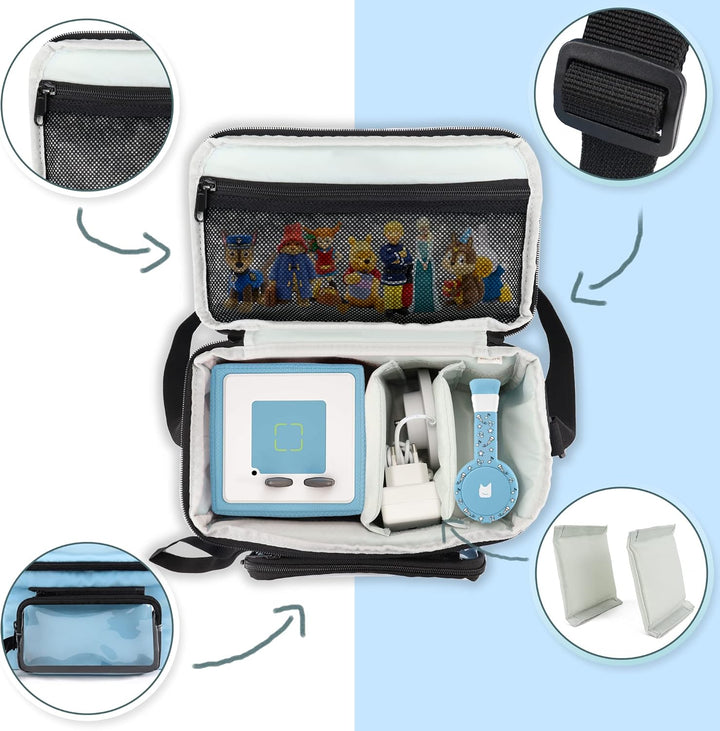 Annmore Tasche für Toniebox Hörfiguren Tragetasche für Tigerbox Tigerkarten Transporttasche für Toni