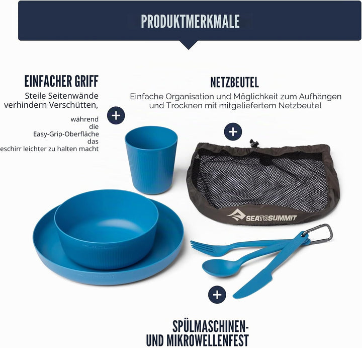 Sea to Summit Camp Geschirrset, 6-teilig, Cendre Blue, Cendre Blue