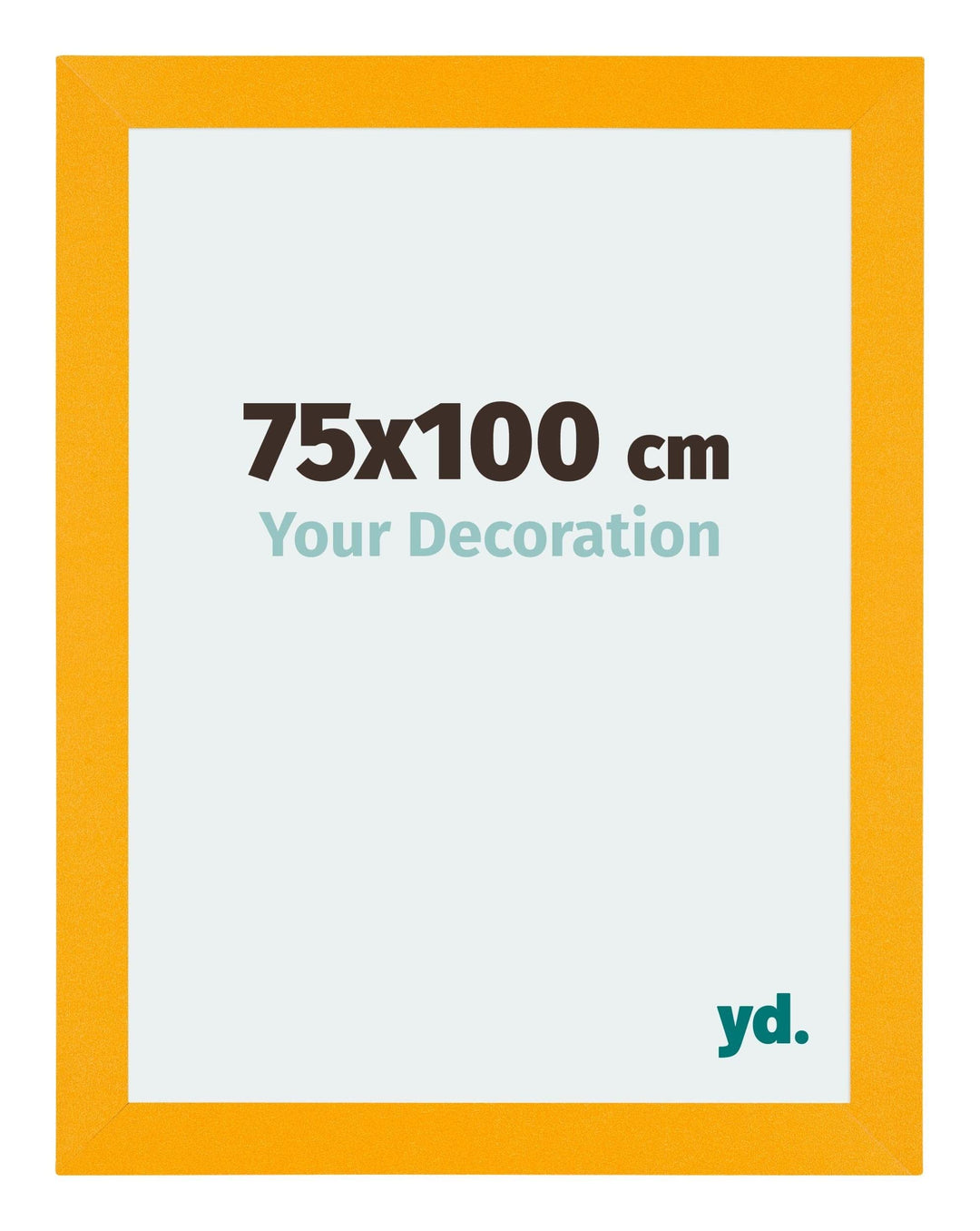yd. Your Decoration - Bilderrahmen 75x100 cm - Gelb - Bilderrahmen aus MDF mit Acrylglas - Antirefle