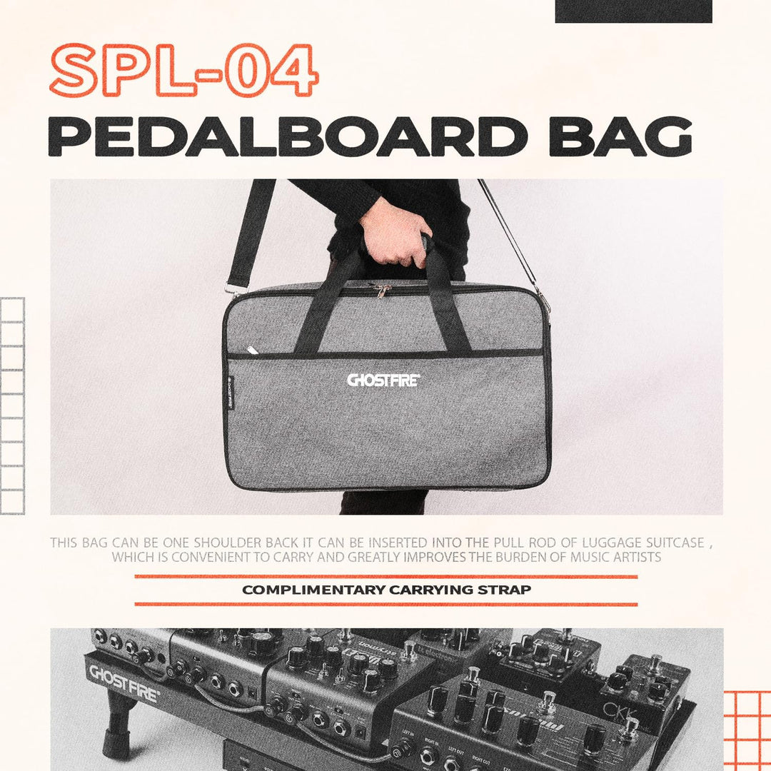 GHOSTFIRE Gitarrentasche, Pedalboard-Tasche, Zubehör, Aufbewahrungstasche, Tragetasche, 51,1 x 30 x