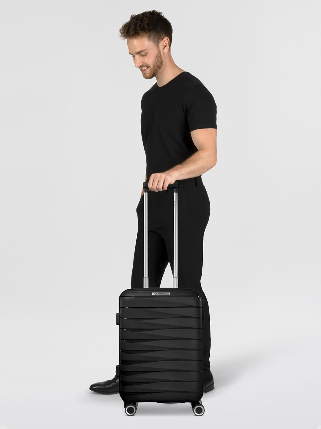 Franky Kabinen-Koffer für Damen und Herren | Kleiner Cabin-Trolley 36 x 20 x 55 cm aus hochwertigem,