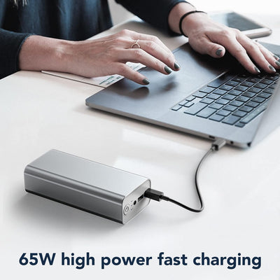 65 W 30000 MAh Tragbares Ladegerät Power Bank für Laptop, Kabellose Power Bank Schnellladung für Tel